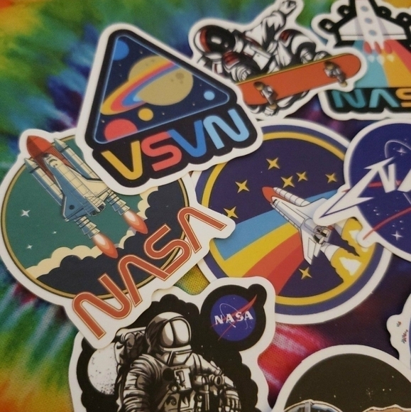 SET of 12 NASA Space Astronaut Stickers Decals - Picture 2 of 7
